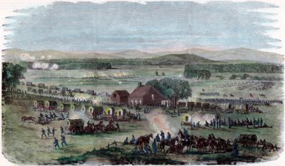 Night of the Battle Cedar Mountain, Culpeper County, Virginia, Amerikan sisällissota, 9. elokuuta 1862 tekijältä Unbekannt