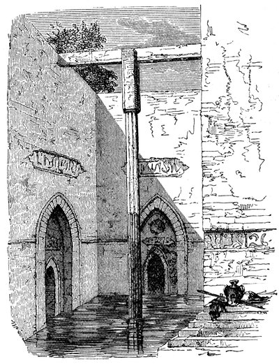 Nilometri Rodan saarella, Kairo, Egypti, c1895 tekijältä Unbekannt