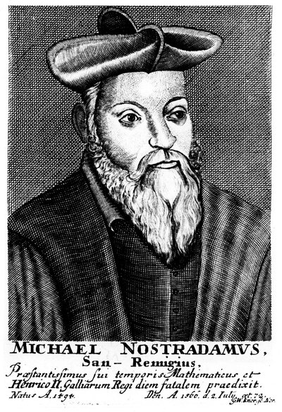 Nostradamus, 1500-luvun ranskalainen lääkäri ja astrologi, 1725 tekijältä Unbekannt