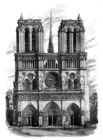 Notre Dame, Pariisi, 1888 tekijältä Unbekannt