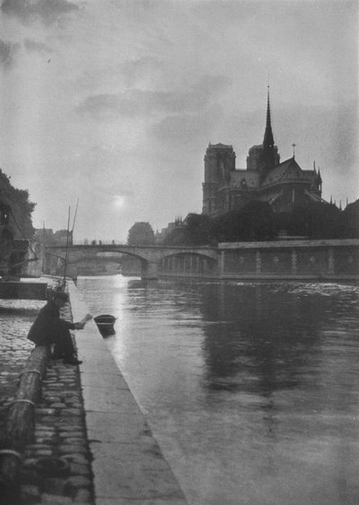 Notre Dame joelta, Pariisi, 1924 tekijältä Unbekannt