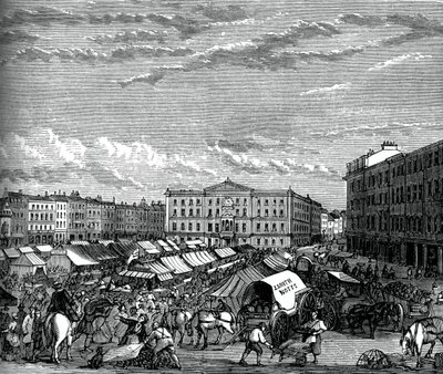 Nottinghamin markkinapaikka, c1880 tekijältä Unbekannt