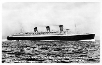 Merilaiva RMS Queen Mary, 1900-luku tekijältä Unbekannt