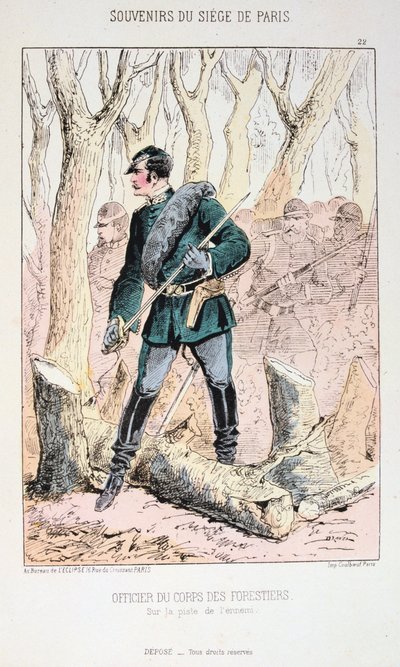 Metsämiesjoukon upseeri, Pariisin piiritys, Ranskan ja Preussin sota, 1870-1871. tekijältä Unbekannt