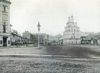 Okhotny Ryad Hunting Row, Moskova, Venäjä 1880-luku tekijältä Unbekannt