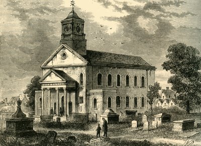 Old Newingtonin kirkko vuonna 1866, n. 1878. tekijältä Unbekannt
