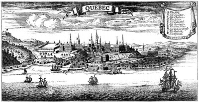 Vanha näkymä Quebecistä, 1730 c1880 tekijältä Unbekannt