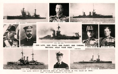 Yksi elämä, yksi lippu, yksi laivasto, yksi valtaistuin, britit, pidä itsesi!, 1900-luvun alku tekijältä Unbekannt