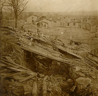 Ulkona asuntola Tavannes Fortissa, Verdunissa, Pohjois-Ranskassa, c1914-c1918 tekijältä Unbekannt