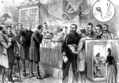 Englantilais-ranskalaisen puhelinlinjan avaaminen, 1891 tekijältä Unbekannt
