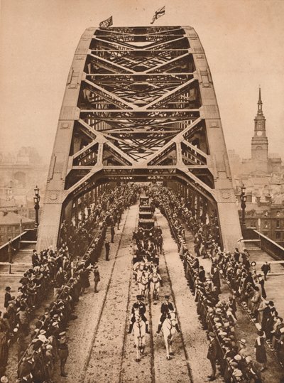 Kuningas George V avasi uuden Tyne-sillan, Newcastle-upon-Tyne, 10. lokakuuta 1928 1935 tekijältä Unbekannt