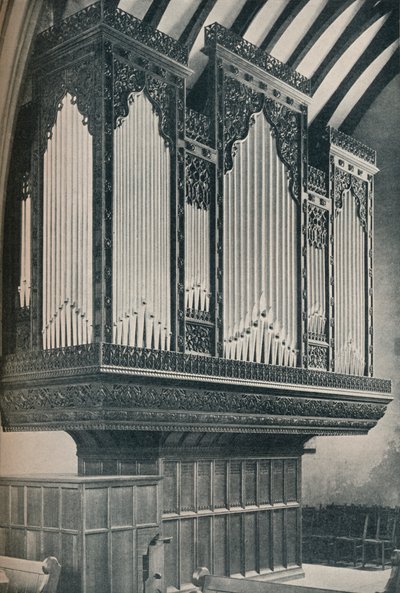 Urut Towynin seurakunnan kirkossa, v. 1910 tekijältä Unbekannt