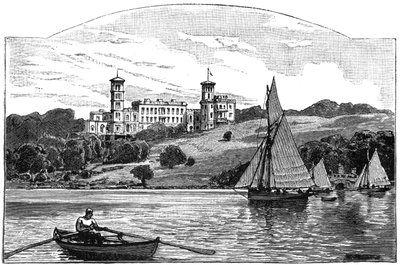Osborne House from the Solent, East Cowes, Isle of Wight, 1900 tekijältä Unbekannt