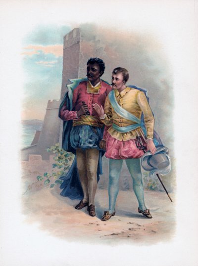 Othello ja Iago, 1891 tekijältä Unbekannt