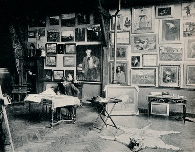 P. Roll studiossaan, 1897 tekijältä Unbekannt