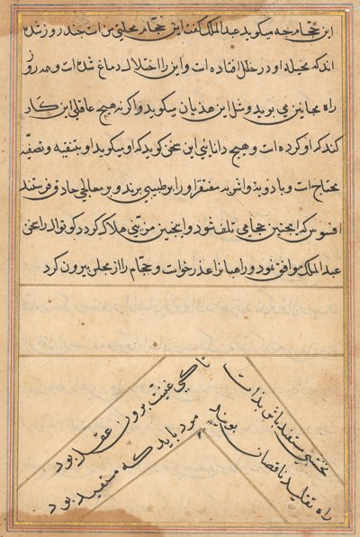 Pàgina de Tales of a Parrot Tuti-nama: pàgina de text, c. 1560. finlandès tekijältä Unbekannt