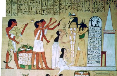 Sivu Huneferin kuolleiden kirjasta, Thebes, Egypti, 19. dynastia, n. 1300 eaa. tekijältä Unbekannt