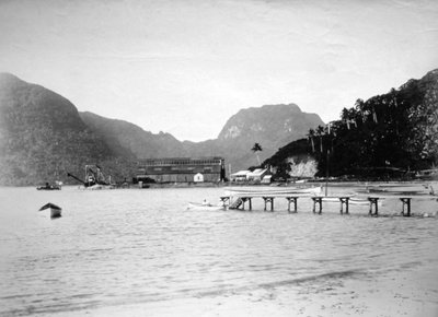 Pago Pagon satama, Tutuilan saarella, Amerikan Samoalla, 1889 tekijältä Unbekannt