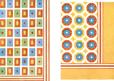 Maalattuja kattokuvioita Nebamonin haudassa Thebassa, Egyptissä, 1928. tekijältä Unbekannt
