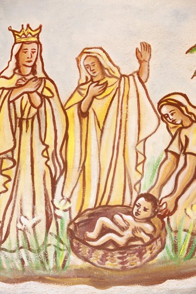 Maalaus Our Lady of Togo -kirkossa: Mooses pelastettu, Togoville, Togo tekijältä Unbekannt