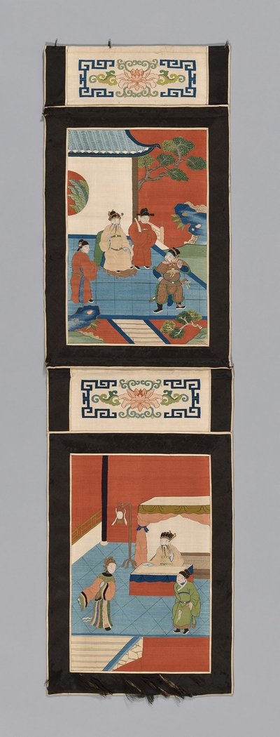 Panell per a una pantalla, Xina, dinastia Qing 1644-1911, 18751900. finlandès tekijältä Unbekannt