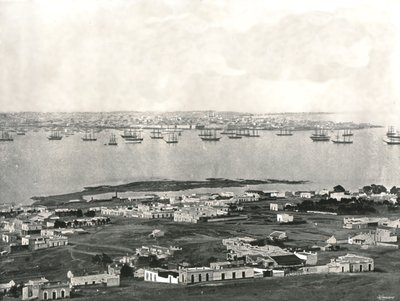 Panoraama kukkulalta, Montevideo, Uruguay, 1895. tekijältä Unbekannt