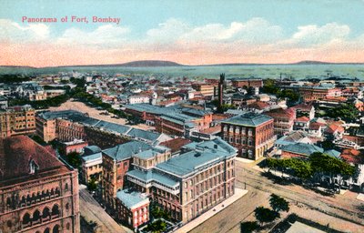 Panoraama linnakkeesta, Bombay, Intia, 1900-luvun alku tekijältä Unbekannt