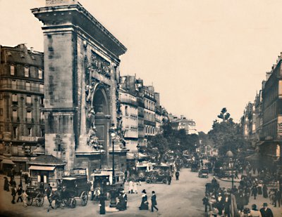 Pariisi. - Porte Saint-Denis ja bulevardit. -LL, c1910. tekijältä Unbekannt