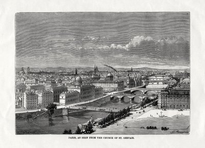 Pariisi St Gervaisin kirkosta katsottuna, Ranska, 1879 tekijältä Unbekannt
