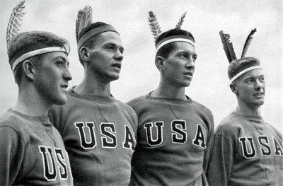 Osa amerikkalaista kultamitalivoittajaa, Berliinin olympialaisissa 1936 tekijältä Unbekannt