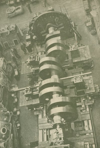 Osa kampiakselia M.V. Britannic White Star, 27 000 tonnia, vuodelta 1930. tekijältä Unbekannt