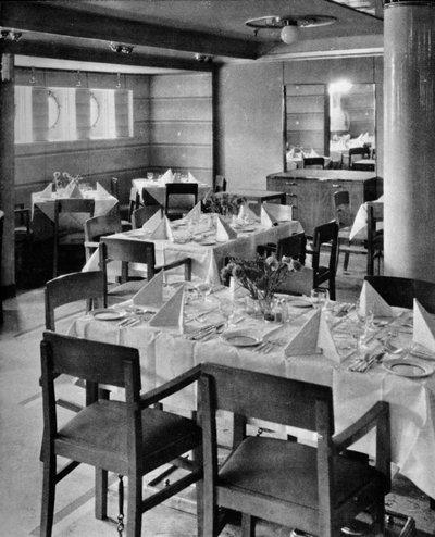 Osa Tourist Dining Saloon -ravintolaa, 1935 tekijältä Unbekannt