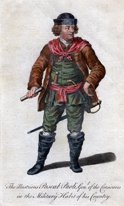 Pascal Paoli, 1700-luvun Korsikan kenraali ja patriootti tekijältä Unbekannt