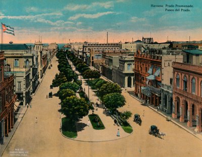 Paseo del Prado, Havanna, Kuuba, 1920 tekijältä Unbekannt