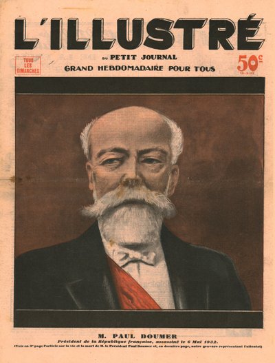 Ranskan tasavallan presidentti Paul Doumer murhattiin 6. toukokuuta 1932. tekijältä Unbekannt