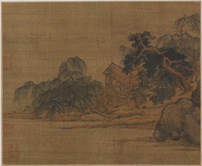 Paviljonki metsäisellä niemekkeellä, mahdollisesti Ming-dynastia, 1368-1644. tekijältä Unbekannt