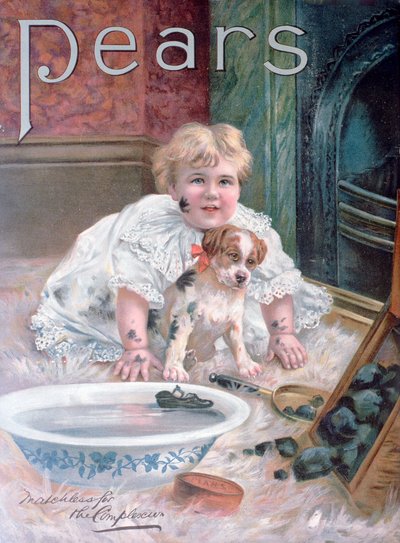 Päärynäsaippuamainos, 1900 tekijältä Unbekannt