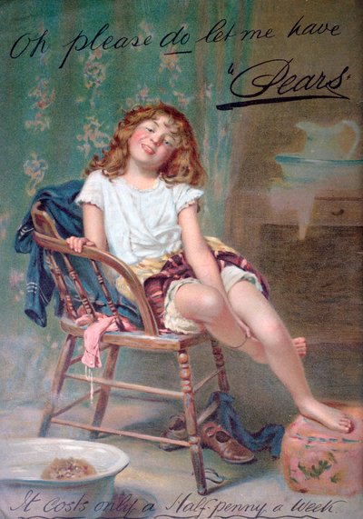 Päärynäsaippuamainos, 1910 tekijältä Unbekannt