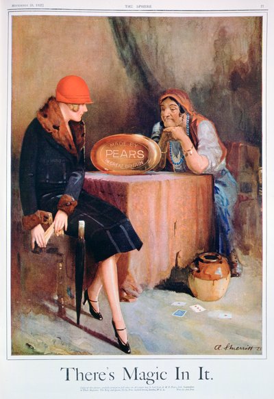 Päärynäsaippuamainos, 1925 tekijältä Unbekannt