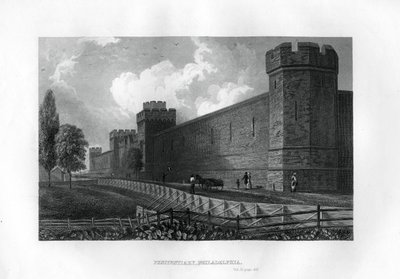 Penitentiary, Philadelphia, Pennsylvania, USA, 1855 tekijältä Unbekannt
