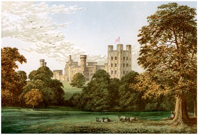 Penrhynin linna, Caernarvonshire, Wales, Lord Penrhynin koti, c1880 tekijältä Unbekannt