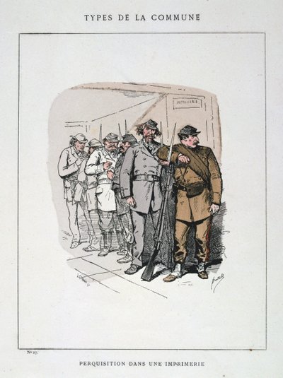 Haku painokoneesta, Pariisin kommuuni, 1871. tekijältä Unbekannt