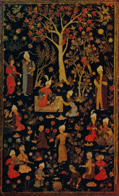 Persian Papier Mache -kirjan kansi, c1600 tekijältä Unbekannt