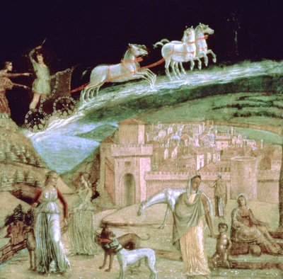 Phaeton vaunuissaan, c1470-1536 tekijältä Unbekannt