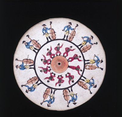 Fenakistiskooppi (Phenakistoscope) -levy, n. 1830 tekijältä Unbekannt