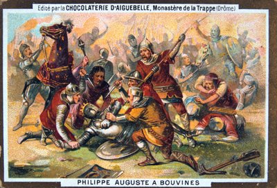 Philippe Auguste Bouvinesin taistelussa, 1214, 1800-luku tekijältä Unbekannt