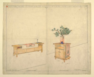 Pianopenkki ja Taboret, Henry J.Allen Residence, Wichita, KA, 1917 tekijältä Unbekannt