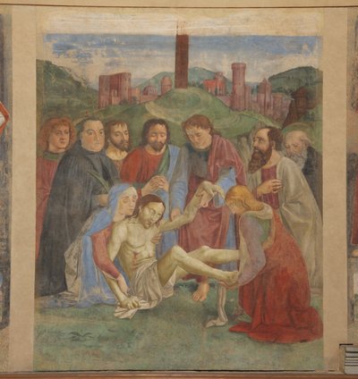 Pieta-fresco Vespucci-kappelissa, Ognissanti, Firenze, Italia (kuva) tekijältä Unbekannt