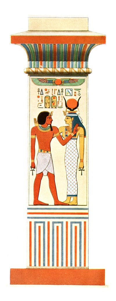 Pilasteri Amenophis III:n Amun-Re-temppelistä Karnakissa, Egyptissä, 1928. tekijältä Unbekannt