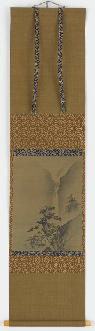 Männyt ja vesiputous, Edo-kausi, 1615-1868. tekijältä Unbekannt